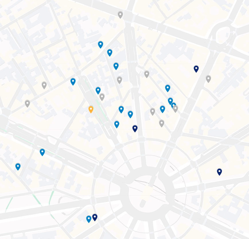 Carte du micro-marché autour de l'avenue Carnot